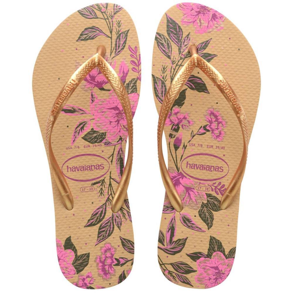 Chinelo Havaianas Feminino Slim Organic 33/4 Dourado