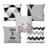 Almofadas Decorativas Preto E Branco Para Sofá  40x40