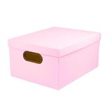 Caixa Organizadora Dello Linho Média 38x29x18,5cm 2192 Rosa