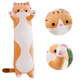 Almofada Gato Pelúcia Travesseiro Macio Gatinho 70cm - Bege