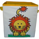 Caixa Organizadora De Brinquedos Estampada 28x30x28cm Leão