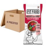 Biscoito De Arroz Chocolate Meio Amargo Fit Food 60g (6x)