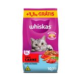 Ração Whiskas Gatos Adultos Castrados Sabor Carne Leve