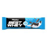 Barra De Proteína Best Whey Atlhetica Nutrition Sabor Cookies&#39;n Cream Com 10g De Proteína Zero Açúcar 50g