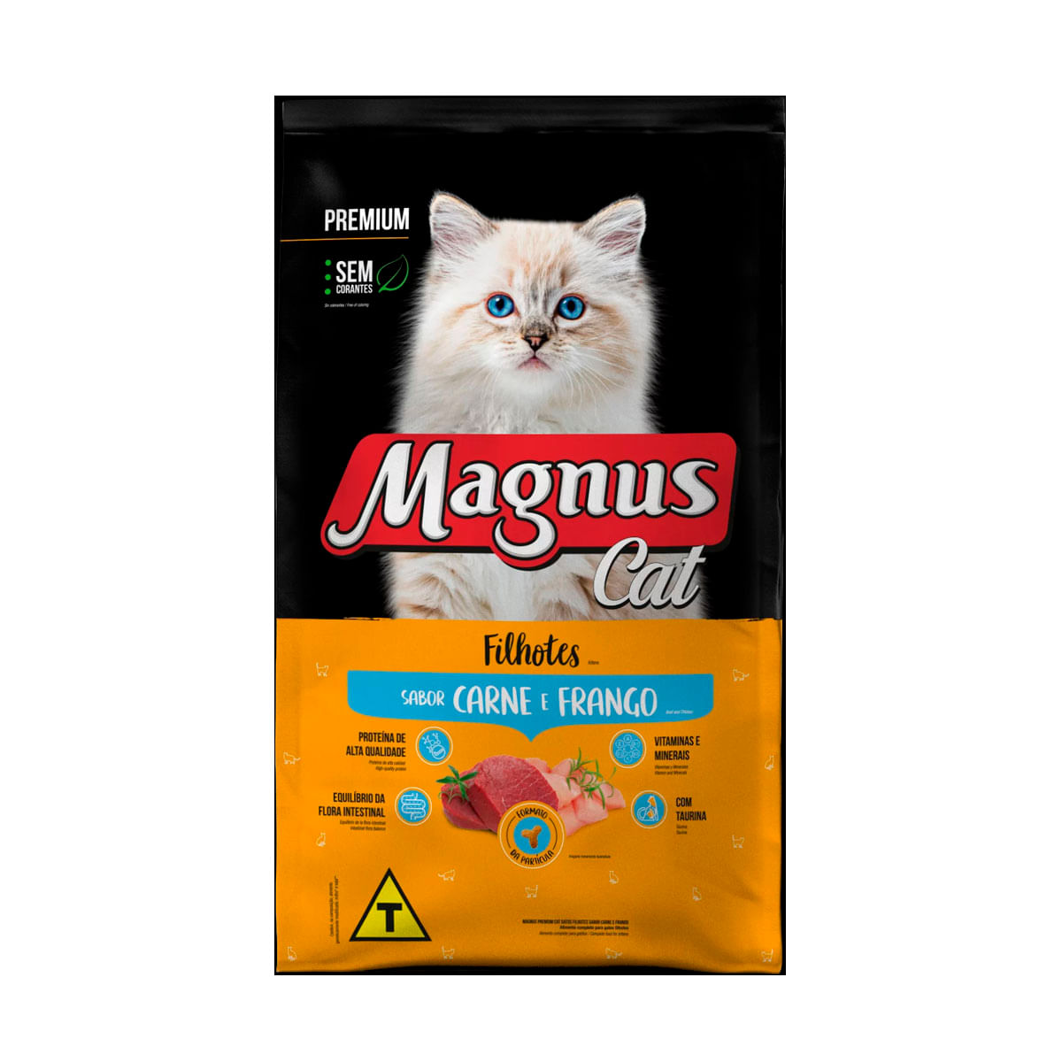 Ração Magnus Premium Gatos Filhotes Carne E Frango 1kg