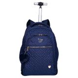 Mochila Carrinho Sestini Grande Capricho Crush Azul Marinho