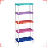 Estante Colorida Plástico 5 Prateleiras Agraplast Cod 877