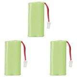Kit Com 3 Pilhas 2,4v 600ma Para Telefone Sem Fio Intelbras