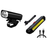 Kit Bike Ciclista Farol Alumínio 400 Lm E Pisca Traseiro Vds