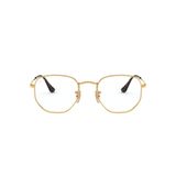 Armação Óculos De Grau Ray-ban Rb6448 2500 Hexagonal Dourado