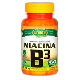Vitamina B3 - Niacina 500mg - 60 Cápsulas Unilife