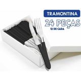 Kit Restaurante 24 Talheres Tramontina 12 Garfos + 12 Facas