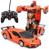 Carrinho Lamborghini Transformers Controle Remoto Vira Robô