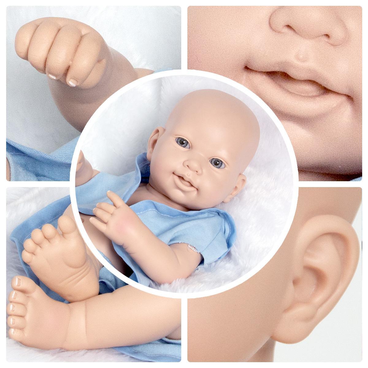 Boneca Bebe Reborn Realista Silicone Menino Caio 48cm - Malki toys