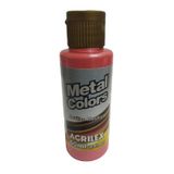 Tinta Acrílica Metal Colors Vermelho - 555 - Acrilex - 60ml