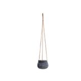 Cachepot Pendente Preto Em Ceramica Elegance Grande