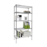 Estante Aço 5 Prateleiras Cromada Aramada 150 Cm