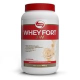 Whey Protein Isolado E Hidrolisado Fort Vitafor 3w Sabor Banana Com 900g