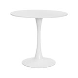 Mesa Saarinen Tulipa Redonda 80cm Tampo Madeira Branca Sala