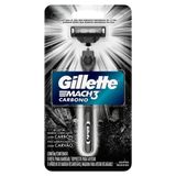 Aparelho De Barbear Gilete Mach3 Carbono Com 1 Unidade