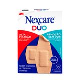 Curativo Nexcare Duo Remoção Sem Dor Tamanhos Diferentes 10 Unidades