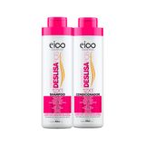 Kit Shampoo + Condicionador Eico Cosméticos Deslisa Fios 800ml Cada