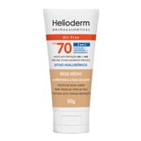 Protetor Solar Facial Helioderm Oil Free 3 Em 1 Fps 70 Cor Bege Médio 50g