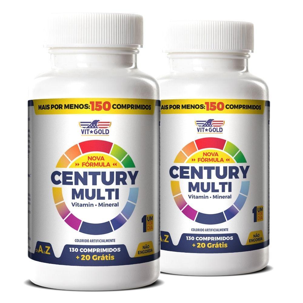 Multivitamínico Century Multi Vitgold Kit 2x130 + 20 Comp. é boa?
