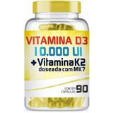 Vitamina D3 10.000ui + Vitamina K2 100mcg Com 90 Cápsulas