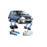 Kit 8 Lampadas Brancas Farol Leds Renault Clio 2003 A 2012