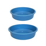 Bacias Plástico Multiuso Redonda Reforçada 2,5l E 4,5l Azul