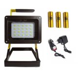 Refletor Led Recarregável 30w Holofote Bateria Portátil