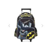 Mochila Infantil Com Rodinha Batman Grande Preta - Luxcel