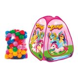 Barraca Toca Pop Up Infantil Ponys + 50 Bolinhas