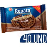 Biscoitos Amanteigados Sache Renata Chocolate - 40 Un