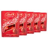 Bombom De Chocolate Suiço, Lindt Lindor, 5 Caixas De 37g