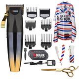 Kit Maquina De Corte Wmark Ng 222 Dourada Capa E Acessorios