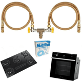 Kit Instalação Cooktop Forno Mangueiras 1,50m Gás Encanado