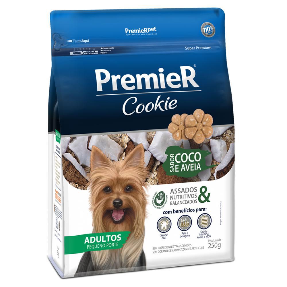 Biscoito Premier Cookie Cães Adultos Coco E Aveia 250g