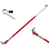 Antena Inox 2 Estágios Dobrável Corta Cerol Linha Vermelha