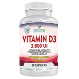 Vitamina D3 2.000ui 60cp Gelatina Vegetal Vegana Best Nature