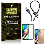 Cabo Usb Tipo C Hs-302 Moto G9 Plus+capinha+película 3d