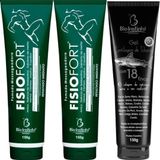 Kit 2 Pomada Fisiofort 150g + 1 Gel Cartilagem De Tubarão