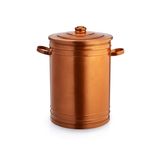 Lixeira 30 Litros Rose Gold Lata De Lixo Com Tampa Cobre