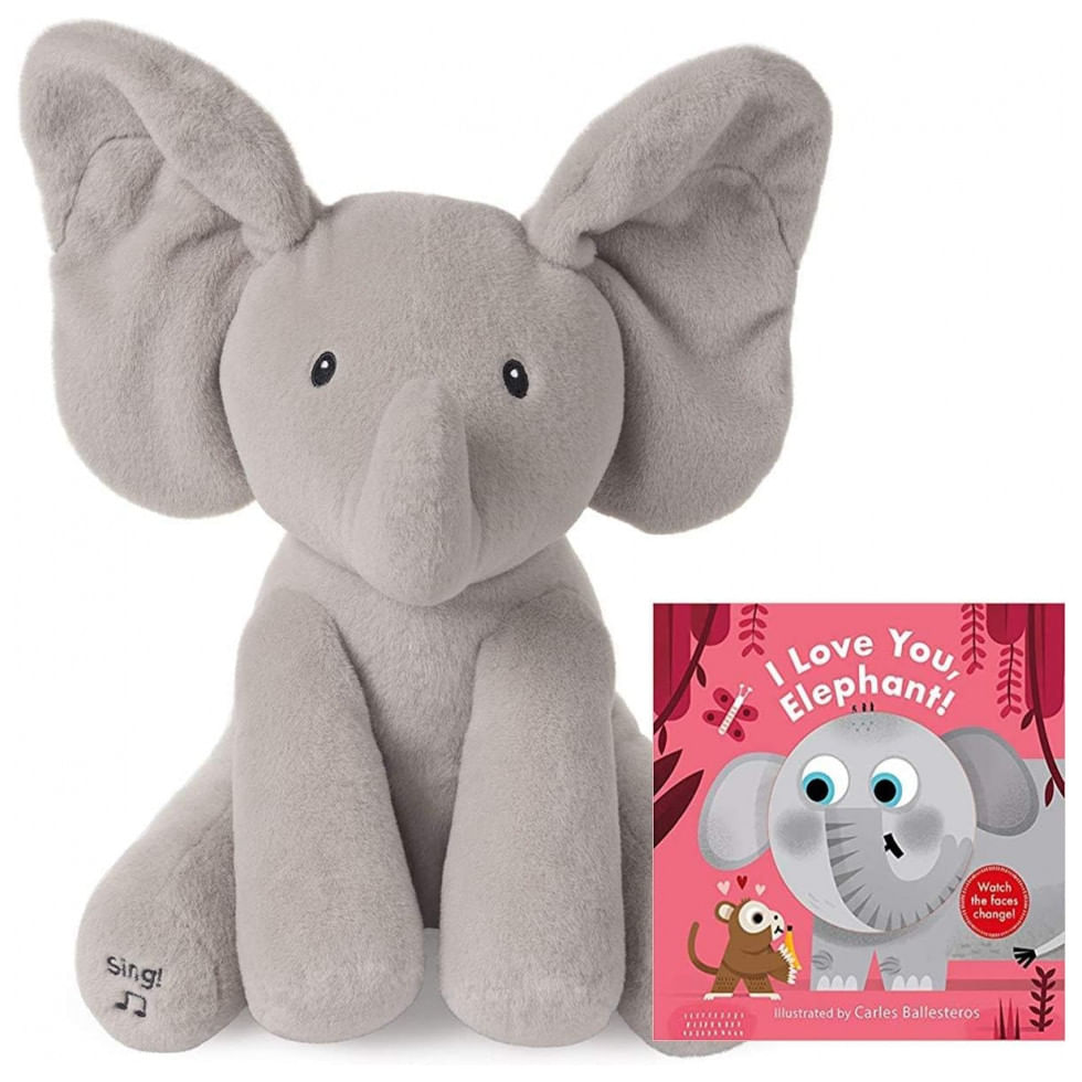 Pelucia Elefante, Gund, Cinza