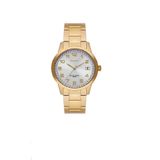 Relogio Orient Feminino Dourado Strass Aço Inox Fgss1237