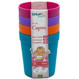 Kit 4 Copos Refeição/alimentação Infantil/menina Sana Babies