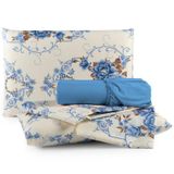 Jogo De Cama Lençol Casal Queen Estampado Percal 4 Un