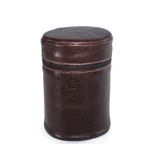Case Em Couro Para Lentes Fotograficas Cor Café Pequeno