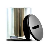 Lixeira Inox Preta 9.1 Litros Para Cozinha, Pia E Banheiro
